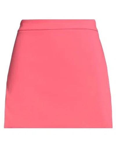Patrizia Pepe Woman Mini Skirt Coral Size 8 Polyester, Elastane In Pink