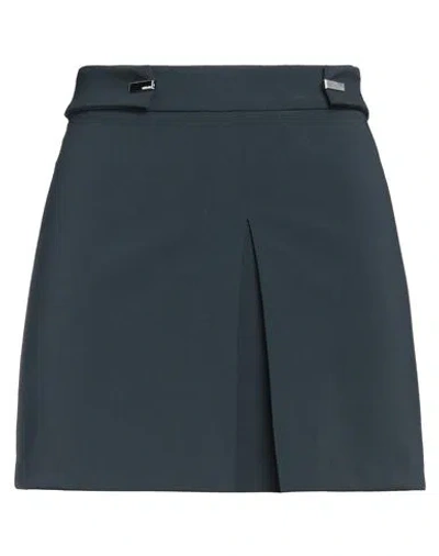 Patrizia Pepe Woman Mini Skirt Dark Green Size 12 Polyester, Elastane In Blue