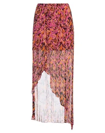 Patrizia Pepe Woman Mini Skirt Fuchsia Size 8 Viscose In Multi