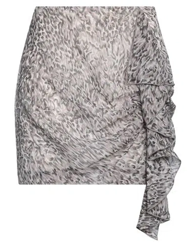 Patrizia Pepe Woman Mini Skirt Grey Size 4 Polyester In Gray