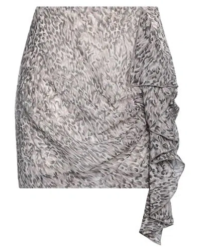 Patrizia Pepe Woman Mini Skirt Grey Size 4 Polyester