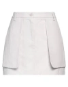Patrizia Pepe Woman Mini Skirt Light Grey Size 10 Cotton, Hemp In Grey