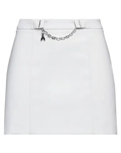 Patrizia Pepe Woman Mini Skirt Light Grey Size 6 Polyester, Elastane In White