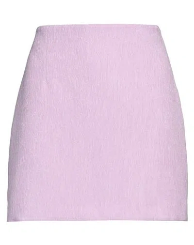 Patrizia Pepe Woman Mini Skirt Lilac Size 10 Polyester, Elastane In Purple