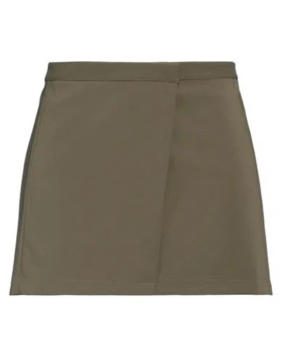 Patrizia Pepe Woman Mini Skirt Military Green Size 10 Polyester, Elastane