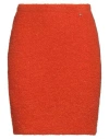Patrizia Pepe Woman Mini Skirt Orange Size 1 Acrylic, Wool, Polyamide In Orange