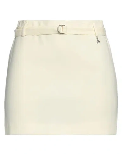 Patrizia Pepe Woman Mini Skirt Pastel Yellow Size 8 Polyester, Elastane