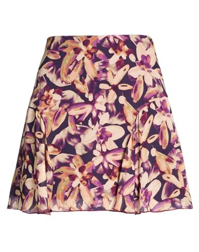 Patrizia Pepe Woman Mini Skirt Purple Size 6 Viscose