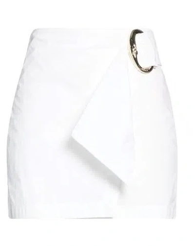 Patrizia Pepe Woman Mini Skirt White Size 6 Cotton, Polyamide, Elastane