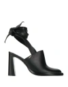 Patrizia Pepe Mule Sandals With Laces In Black