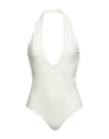 Patrizia Pepe Woman One-piece Swimsuit Ivory Size 1 Polyamide, Elastane In White