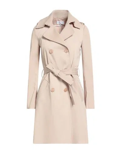 Patrizia Pepe Woman Overcoat & Trench Coat Beige Size 10 Cotton, Elastane