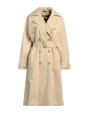 Patrizia Pepe Woman Overcoat & Trench Coat Beige Size 10 Cotton In Beige