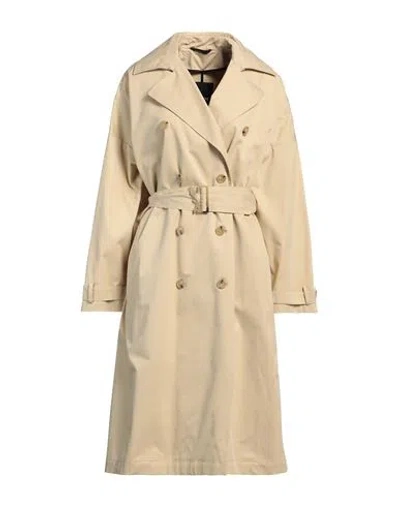 Patrizia Pepe Woman Overcoat & Trench Coat Beige Size 10 Cotton