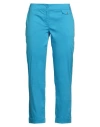 Patrizia Pepe Woman Pants Azure Size 10 Cotton, Polyamide, Elastane In Blue