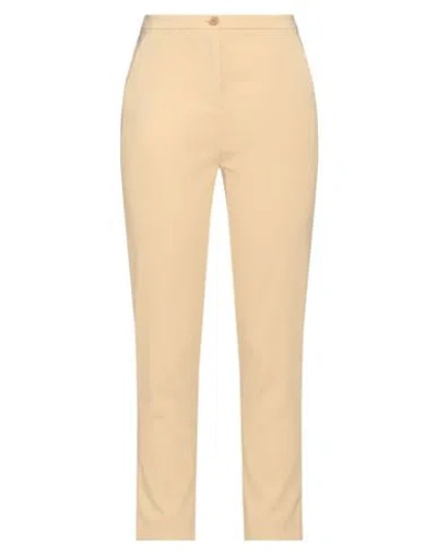 PATRIZIA PEPE PATRIZIA PEPE WOMAN PANTS BEIGE SIZE 10 POLYESTER, ELASTANE