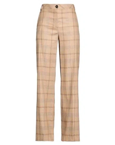 Patrizia Pepe Woman Pants Beige Size 10 Viscose, Wool, Polyester, Elastane In Multi