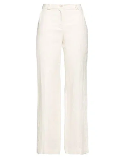 Patrizia Pepe Woman Pants Beige Size 6 Viscose, Linen In Beige