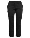 Patrizia Pepe Woman Pants Black Size 12 Cotton, Polyamide, Elastane