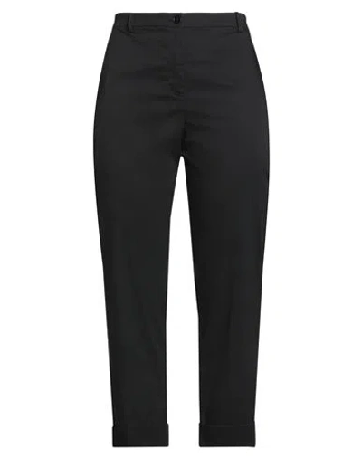 Patrizia Pepe Woman Pants Black Size 8 Cotton, Polyamide, Elastane