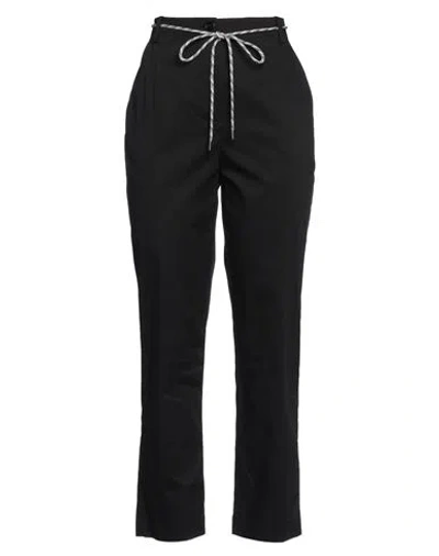 Patrizia Pepe Woman Pants Black Size 4 Cotton, Polyamide, Elastane