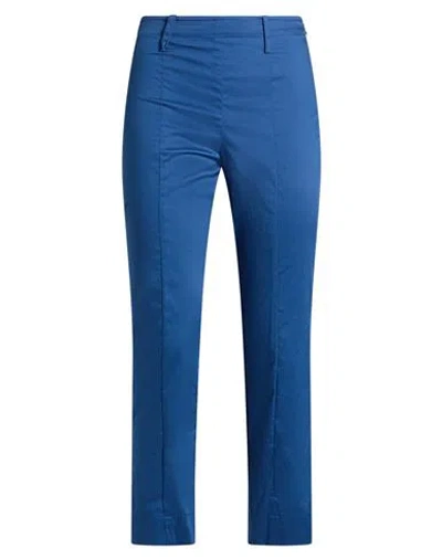 Patrizia Pepe Woman Pants Blue Size 2 Cotton, Polyamide, Elastane