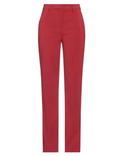 PATRIZIA PEPE PATRIZIA PEPE WOMAN PANTS BRICK SIZE 6 POLYESTER, ELASTANE