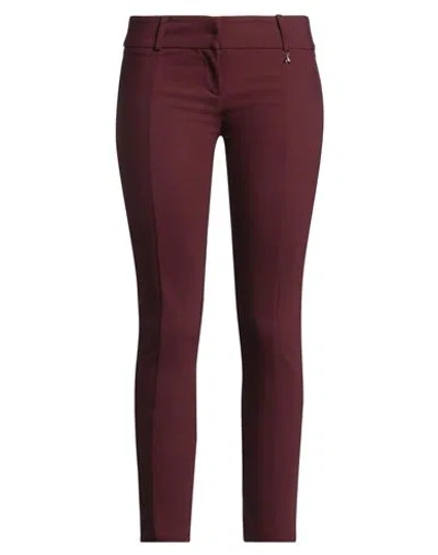 Patrizia Pepe Woman Pants Burgundy Size 12 Cotton, Polyester, Elastane In Red