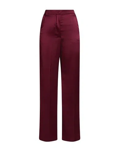 Patrizia Pepe Woman Pants Burgundy Size 2 Polyester In Red