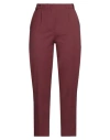 Patrizia Pepe Woman Pants Burgundy Size 6 Polyester, Virgin Wool, Elastane