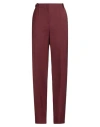 Patrizia Pepe Woman Pants Burgundy Size 8 Polyester, Virgin Wool, Elastane In Red