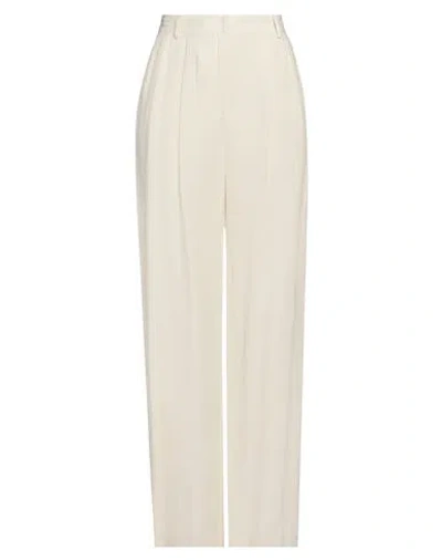Patrizia Pepe Woman Pants Cream Size 10 Viscose, Linen In White