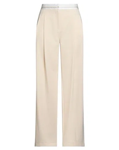 Patrizia Pepe Woman Pants Cream Size 6 Polyester, Elastane, Cotton, Viscose In White