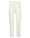 Patrizia Pepe Woman Pants Cream Size 10 Polyester, Elastane In White