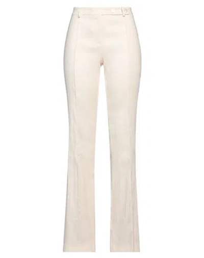 Patrizia Pepe Woman Pants Cream Size 8 Linen, Polyamide In White