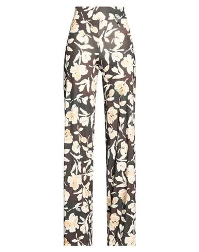 Patrizia Pepe Woman Pants Dark Brown Size 0 Polyester, Elastane