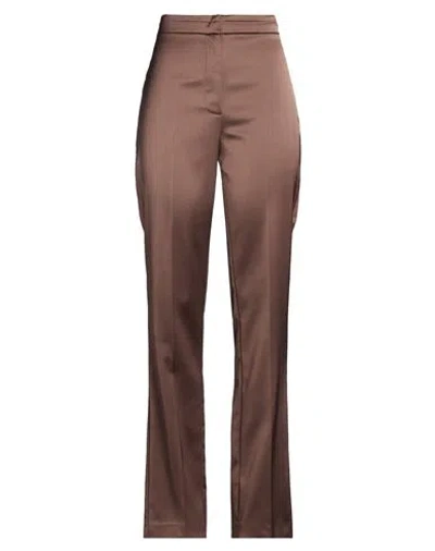 Patrizia Pepe Woman Pants Dark Brown Size 10 Polyester In Multi