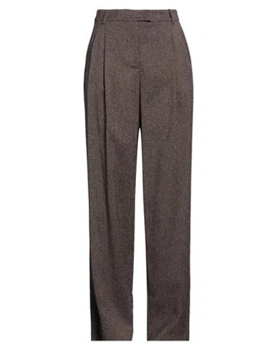 Patrizia Pepe Woman Pants Dark Brown Size 2 Polyester, Viscose, Elastane