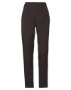 Patrizia Pepe Woman Pants Dark Brown Size 4 Polyester, Virgin Wool, Elastane