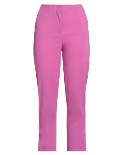 Patrizia Pepe Woman Pants Fuchsia Size 6 Polyester, Elastane In Pink