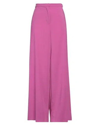 Patrizia Pepe Woman Pants Fuchsia Size 6 Polyester, Elastane In Pink