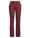 Patrizia Pepe Essential Straight-leg Trousers In Red