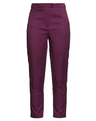 Patrizia Pepe Woman Pants Garnet Size 8 Polyester, Viscose, Elastane In Burgundy