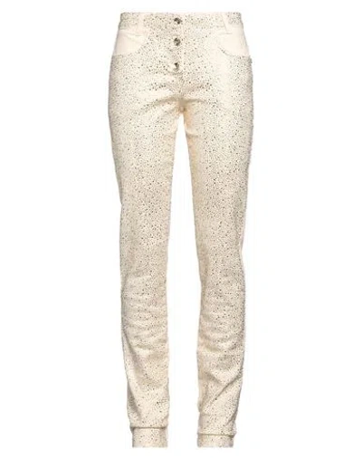 Patrizia Pepe Woman Pants Ivory Size 27 Cotton, Elastane In White
