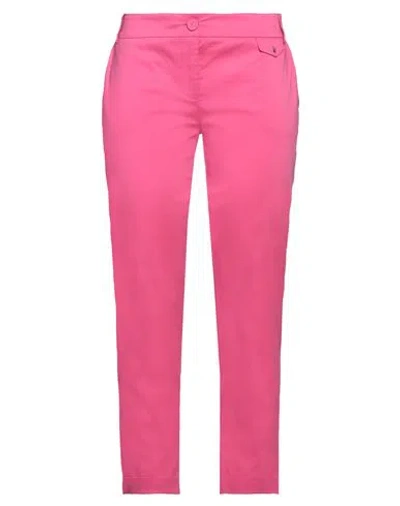 Patrizia Pepe Woman Pants Magenta Size 10 Cotton, Polyamide, Elastane In Magenta