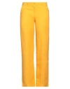 Patrizia Pepe Woman Pants Mandarin Size 10 Viscose, Linen In Orange