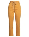 Patrizia Pepe Woman Pants Mustard Size 10 Cotton, Polyamide, Elastane In Yellow