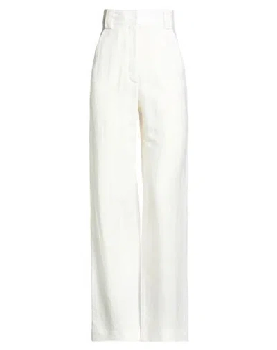 Patrizia Pepe Woman Pants Off White Size 2 Linen, Viscose
