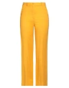 Patrizia Pepe Woman Pants Mandarin Size 10 Viscose, Linen In Orange