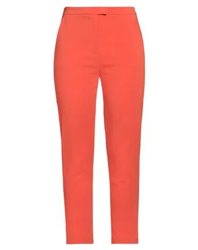 PATRIZIA PEPE PATRIZIA PEPE WOMAN PANTS ORANGE SIZE 6 POLYESTER, ELASTANE